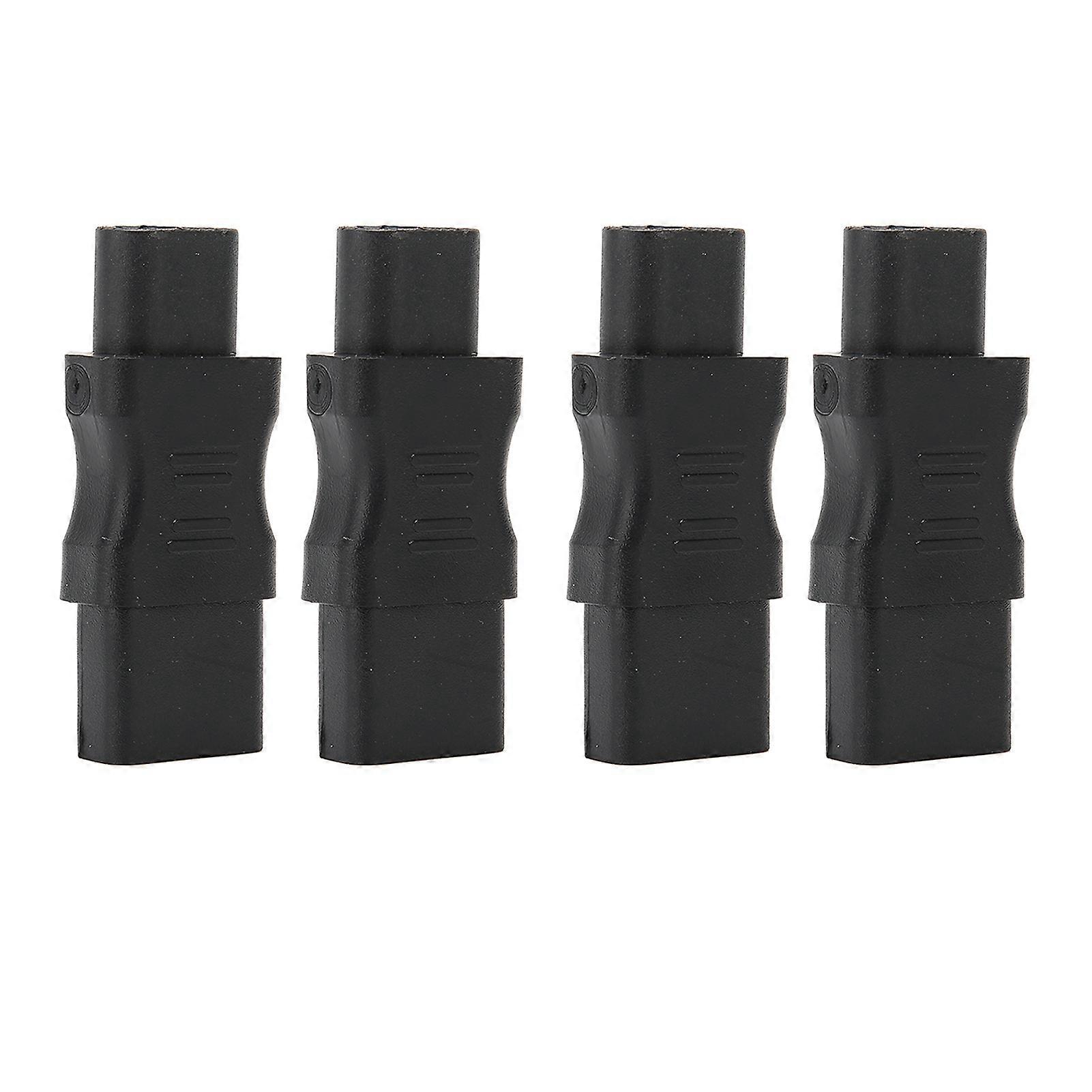 4PCS IEC320 C8 to C13 Power Cord Adapter PVC Housing IEC320 Power Plug Adapter for Laptop Ups Socket