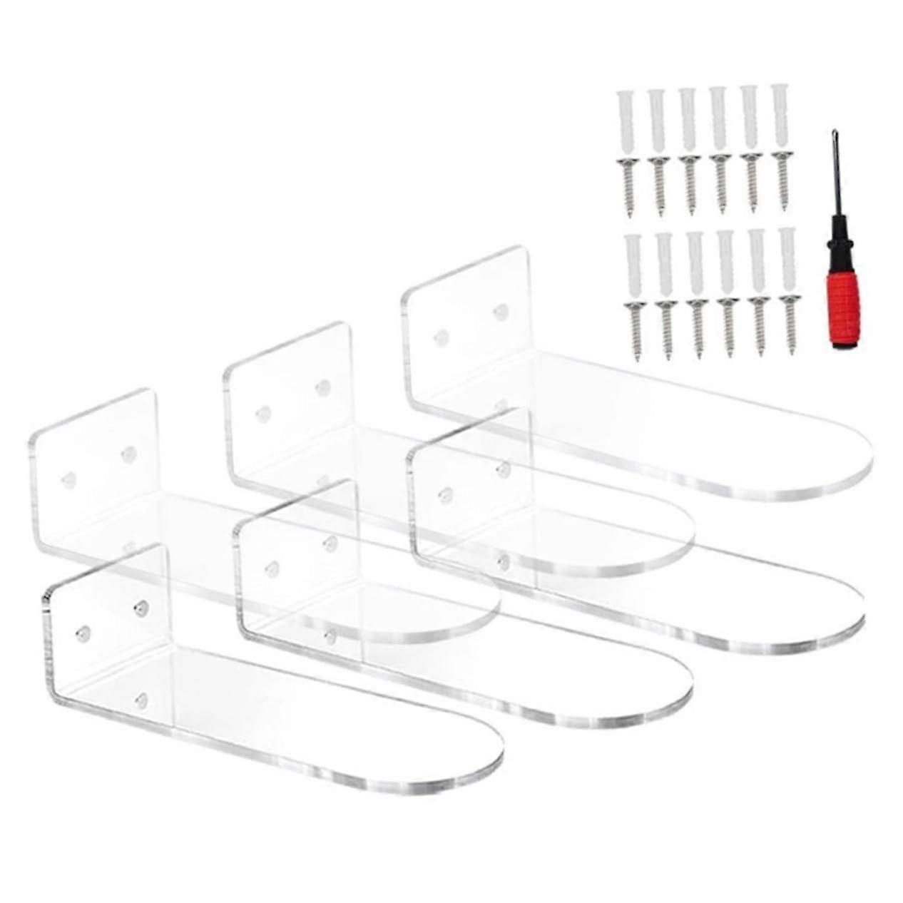 6Pcs Floating Shoe Display Shelves Wall Mounted Sneaker Storage Racks for Entryway and Bedroom