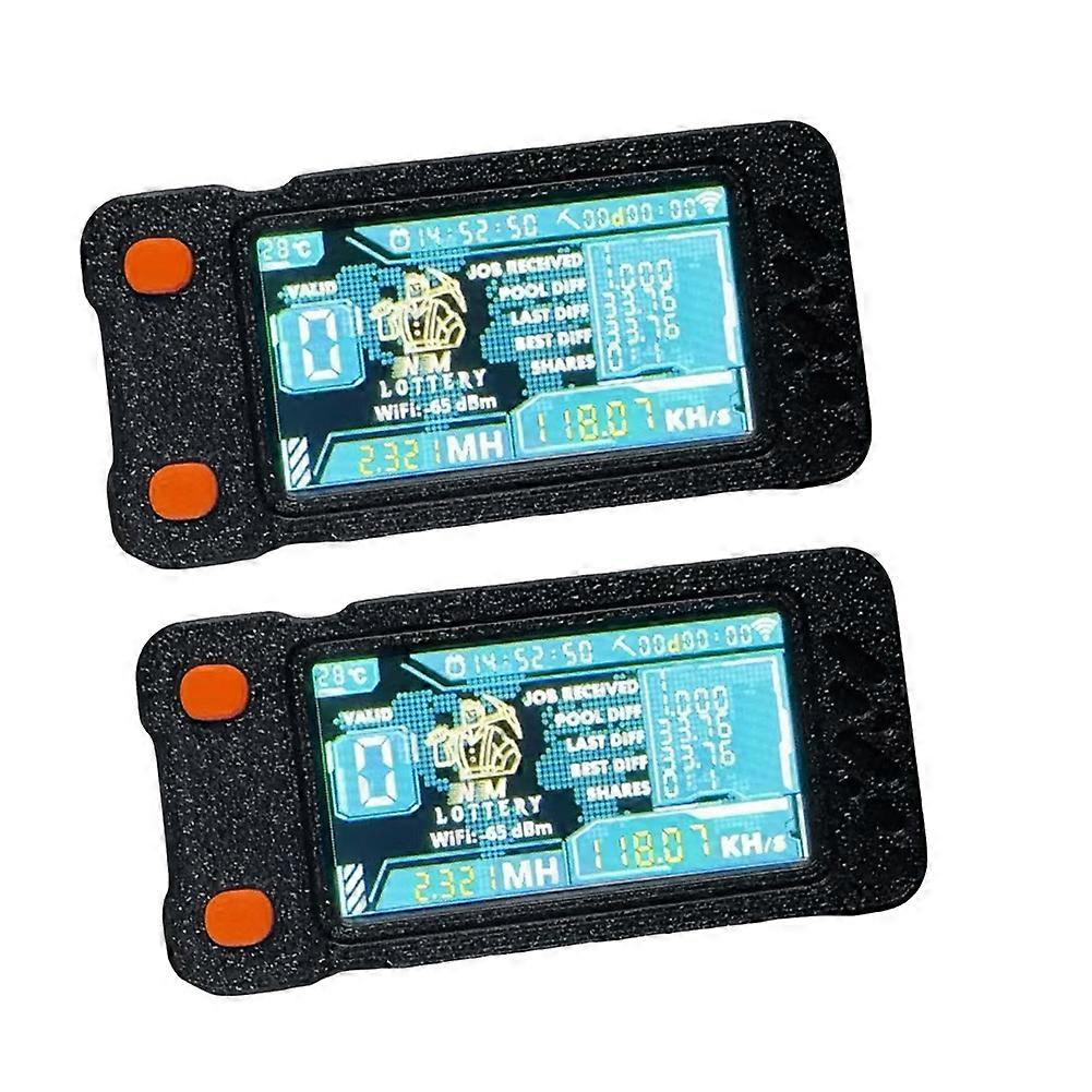 2PCS Upgraded Nerdminer Miner 117KH/S Mini BTC Solo Lottery Miner Bitcoin BTC Mining Miner Nerd Miner with Color Screen