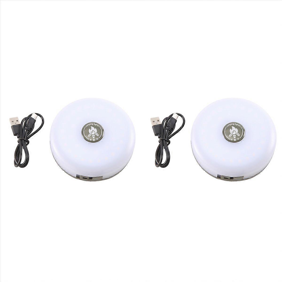 2X LED Camping Lights USB Rechargeable Colorful Warm Light 2-in-1 10M String Light Tape Measure Ambi