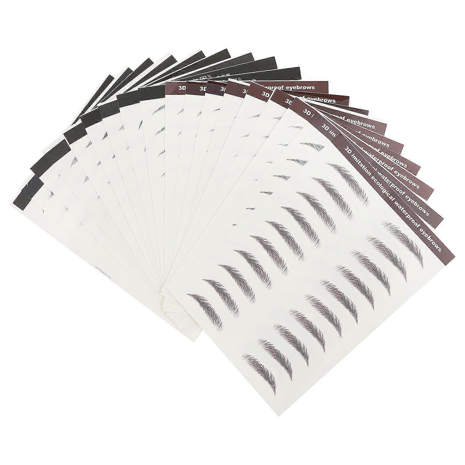 Waterproof Eyebrow Stickers Imitation Eyebrow for 18Pcs Pack