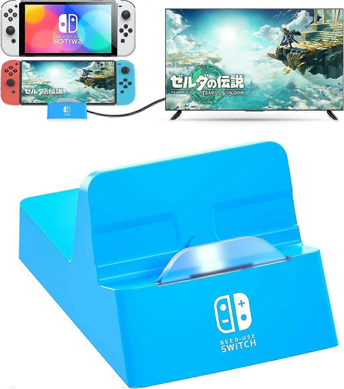 Switch Dock for compatible with Nintendo Switch, Portable compatible with Nintendo Switch Docking Station for TV with 4K HDMI/USB 3.0/ USB-C Charging
