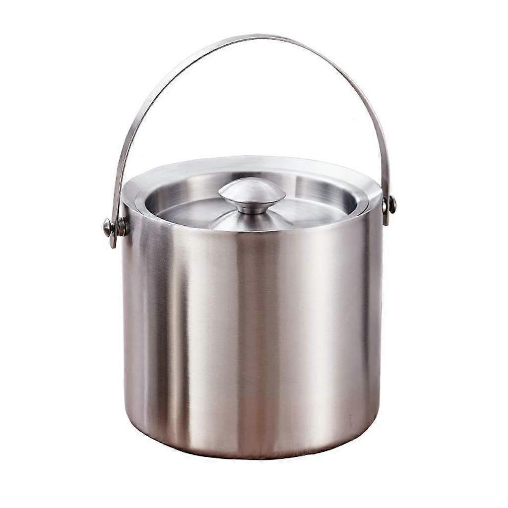 Stainless Steel Ice Bucket with Double Wall and Tong for Bar, Party, Event, Gathering