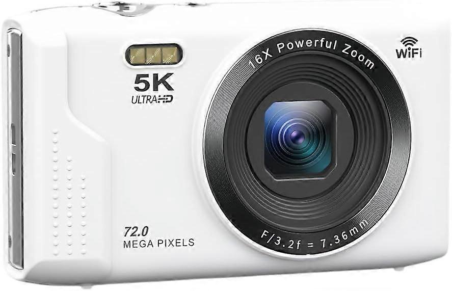 5K Digital Camera, 72MP WiFi Vlogging Camera with 2.8" UHD Screen, 16X Digital Zoom, Autofocus