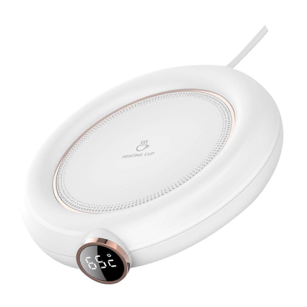 USB Coffee Mug Warmer with Smart Temperature Display, USB Heating Coaster for Coffee Tea Milk Desk Use