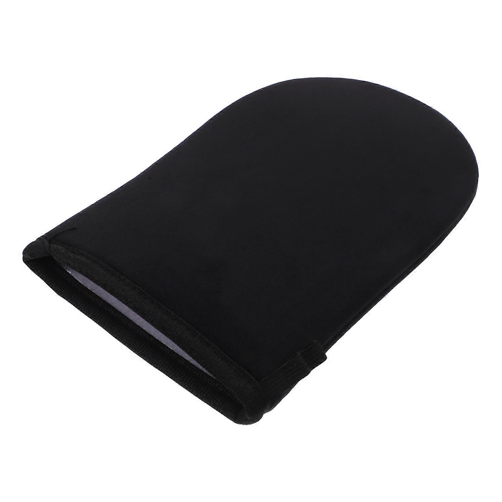 Self Tanning Mitt for Beauty with Soft Flocked Material Black