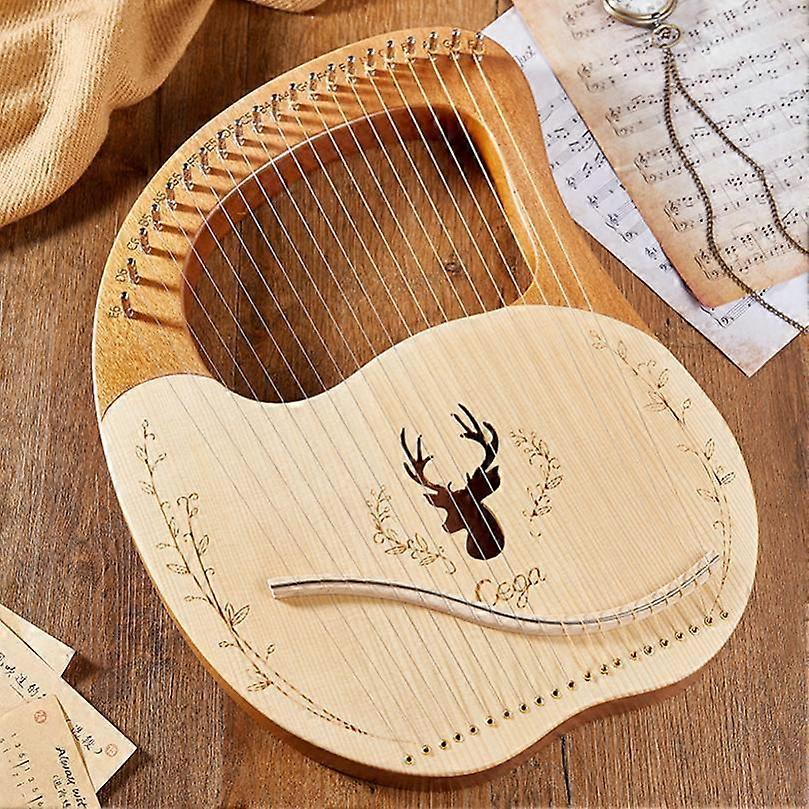19 Strings Wooden Spruce Lyre Harp Stringed Musical Instrument