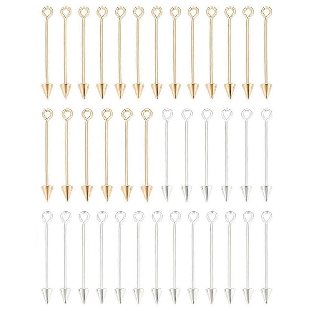40 Beadable Keychain Bar,Blank Bead Bars Tools