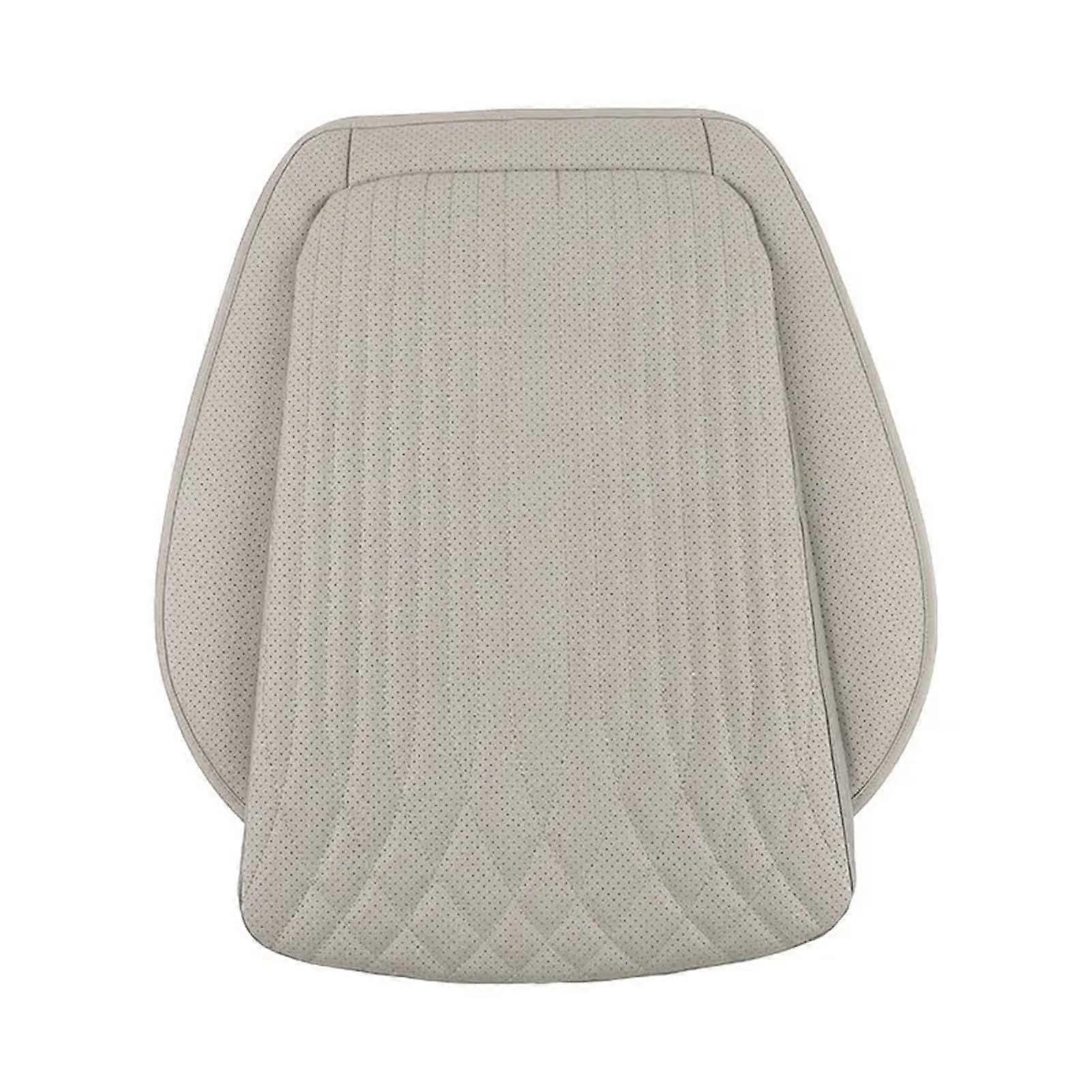 Car Seat Cushion for Short Drivers with Breathable Fabric, Enhanced Visibility and Lumbar Support, White