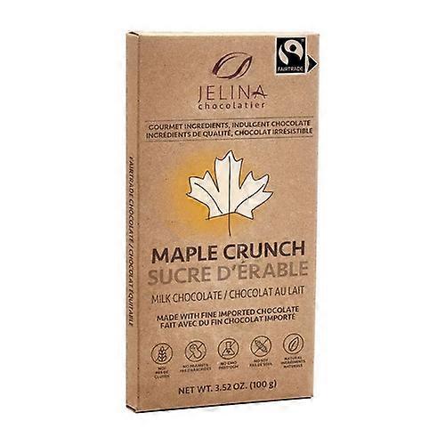 Galerie Fairtrade Mlk Chocolate Maple Crunch Bar, 100 Grams (8 Count)
