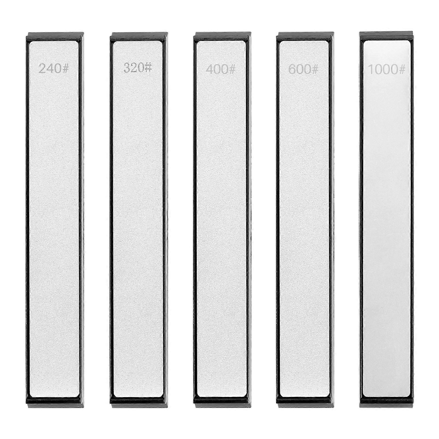 Diamond Sharpening Stones Set Fixed-Angle Cutter Sharpener, 240/320/400/600/1000 Knife Sharpener Stone for Kitchen
