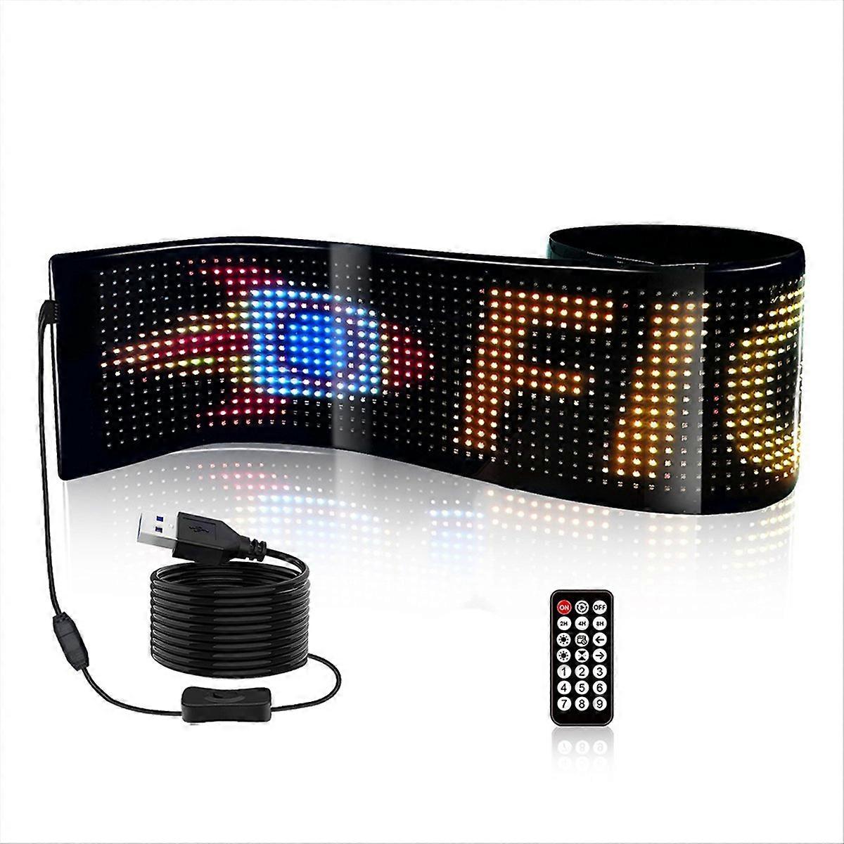 USB LED Matrix Flexible Panel Car Sign Scrolling Display