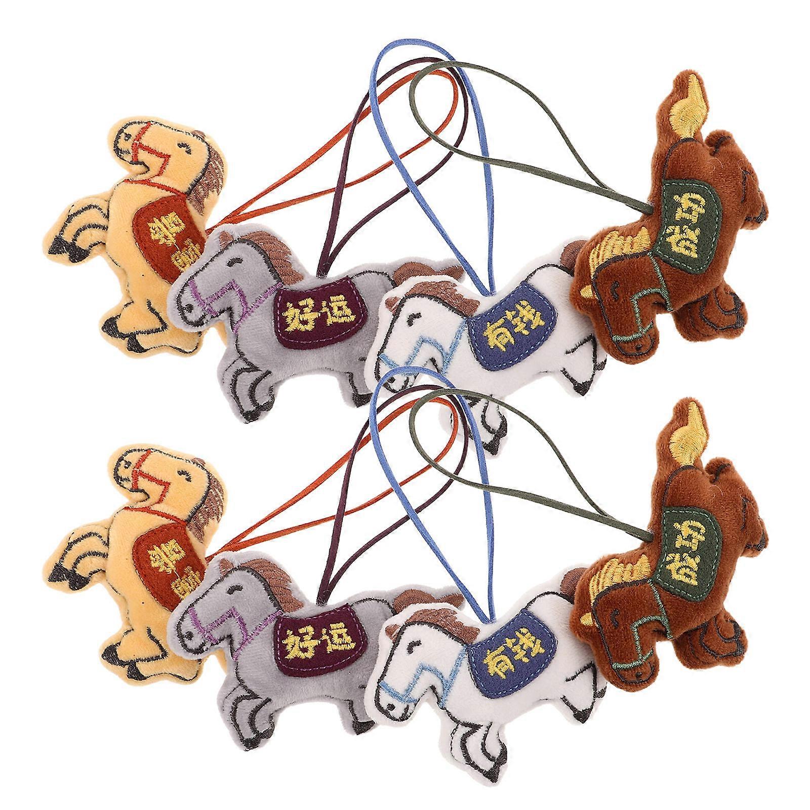 Cute Animal Charm Plush Versatile Use For Chinese New Year Daily Use Office Use 8Pcs