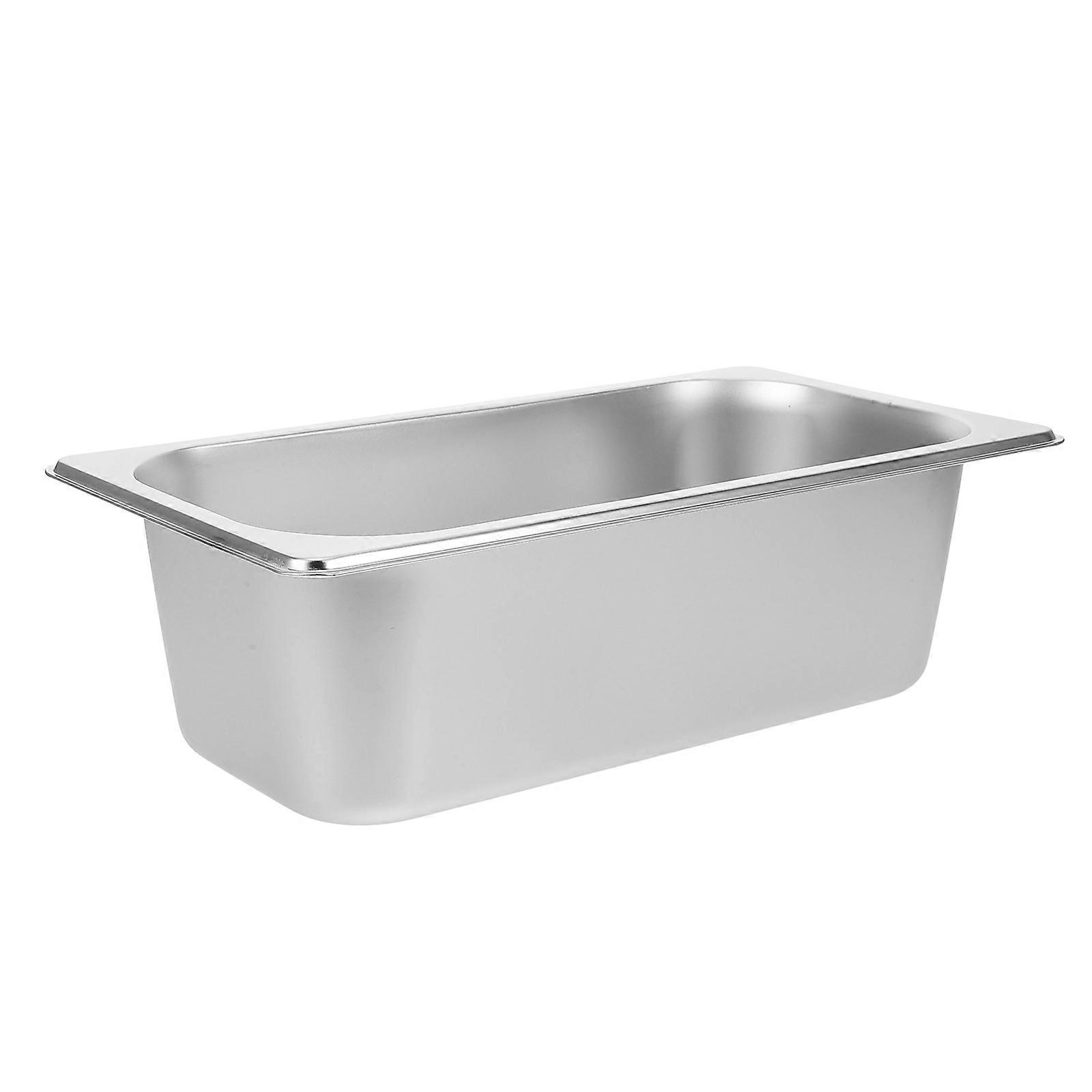Stainless Steel Serving Tray Plate Rectangular Shape Restaurant Serving Trays Heat Retention 1Set