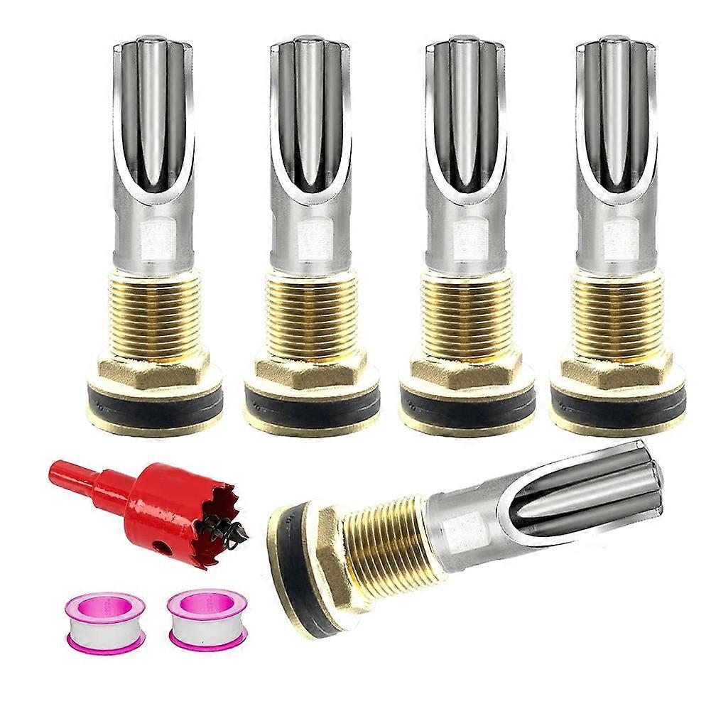 5 Pcs Pig Nipple Waterer for Barrel Kit Automatic Pig Nipple Drinker Hog Drinker Feeder with Brass Water Tank Connector