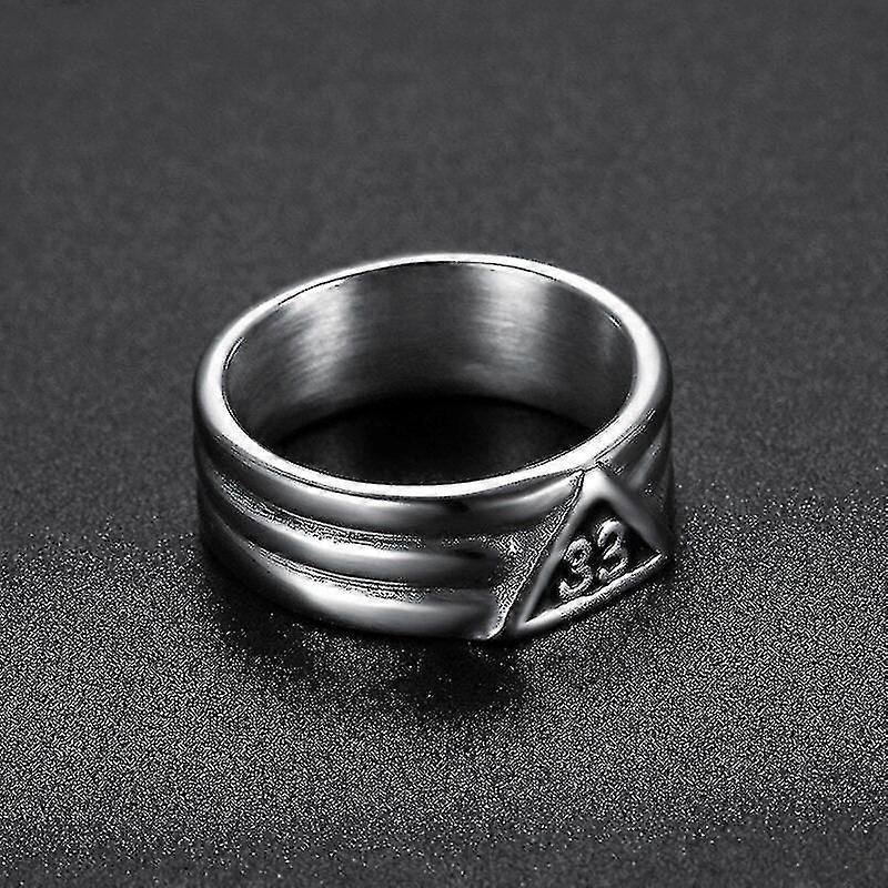 33Rd degree classic masonic ring [silver &amp; gold]-JJ