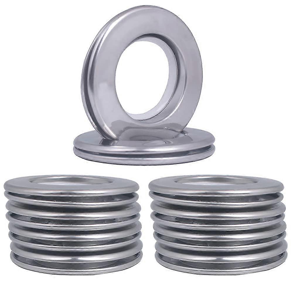 Stainless Steel Curtain Grommets 40mm Rustproof Rings with Eyelets for Smooth Sliding Set of 10