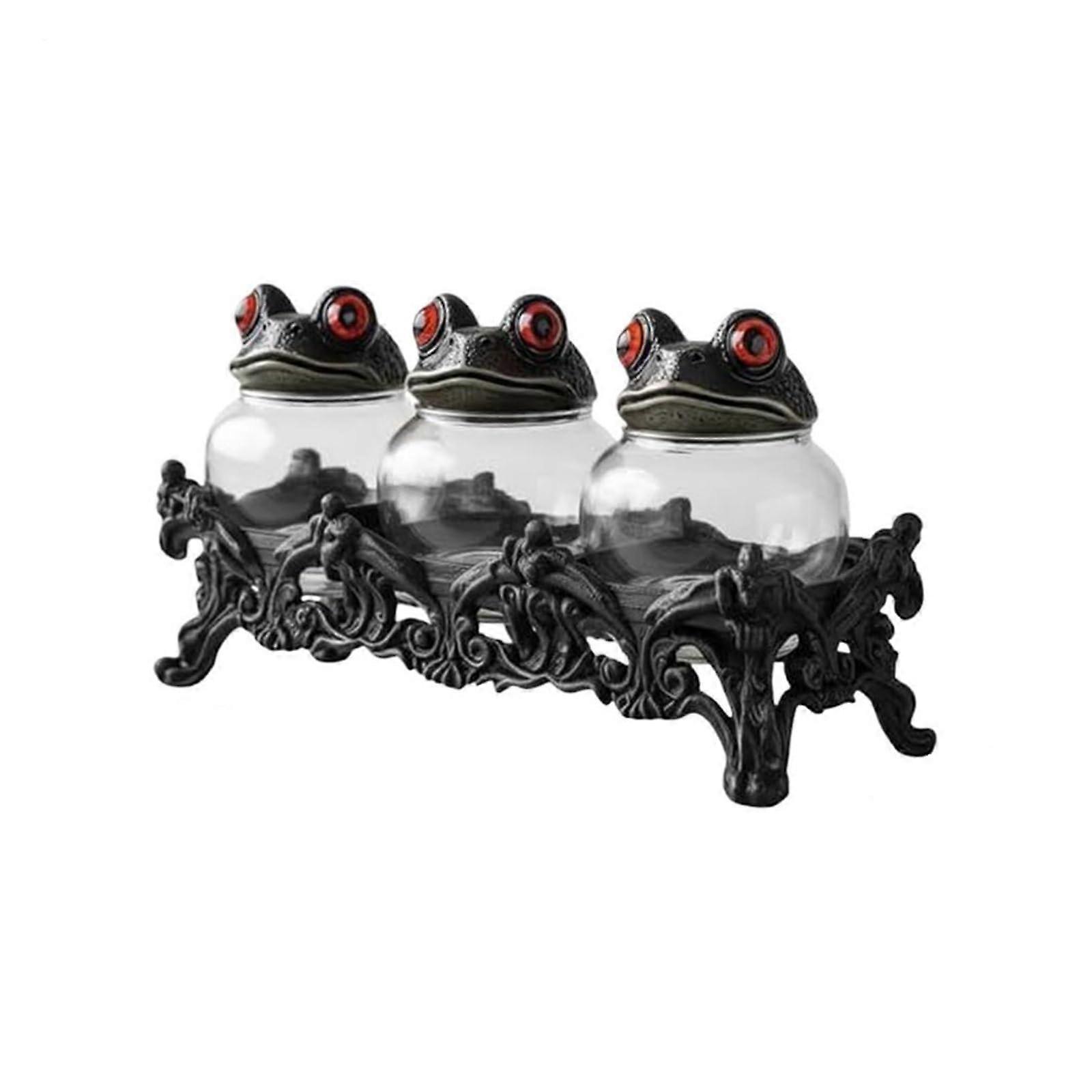 Black Spice Jar Set for Kitchen Cabinet with Salt and Pepper Containers, Sleek Compact Storage