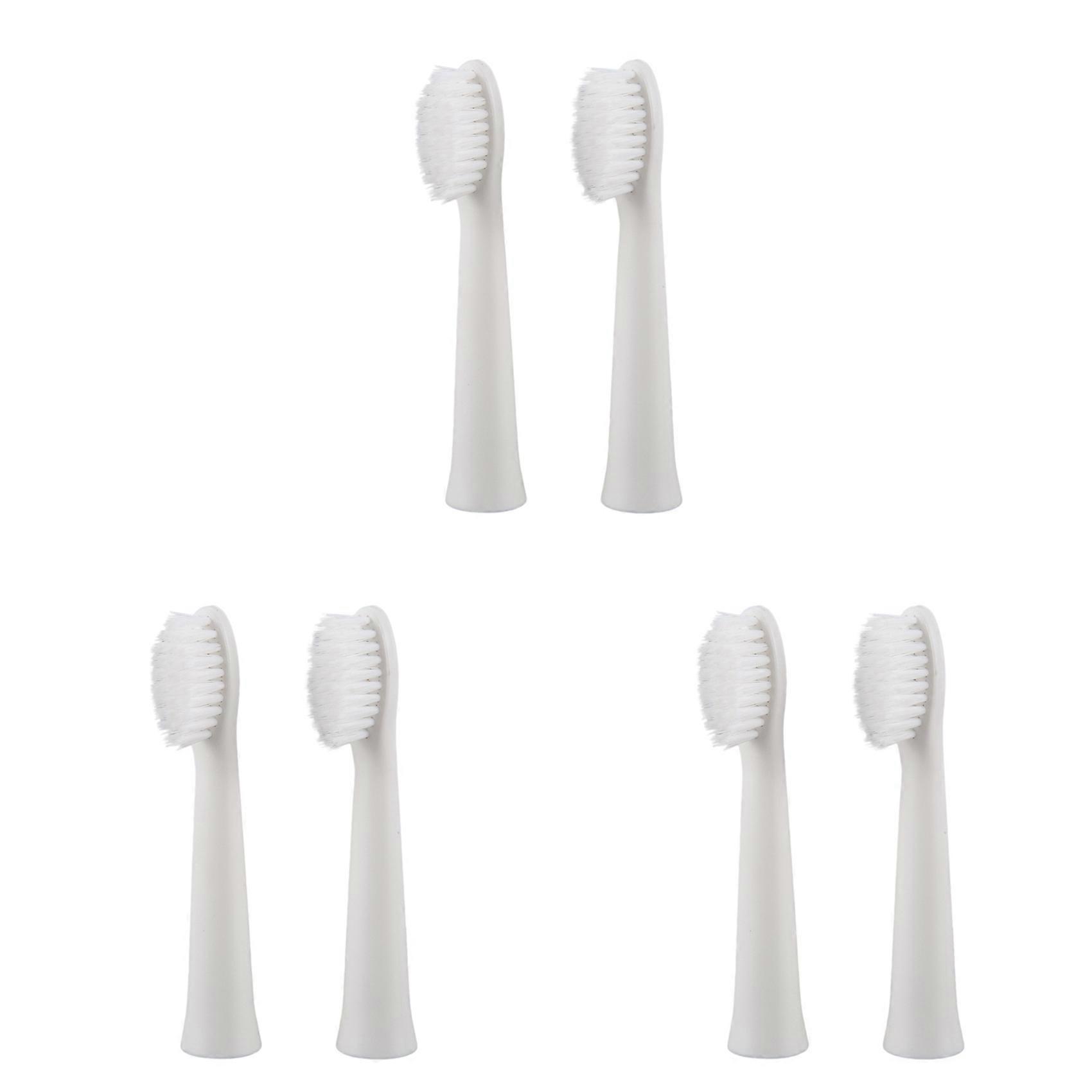 Replacement Brush Heads for Panasonic EW0972 Toothbrush, White, 6 Count