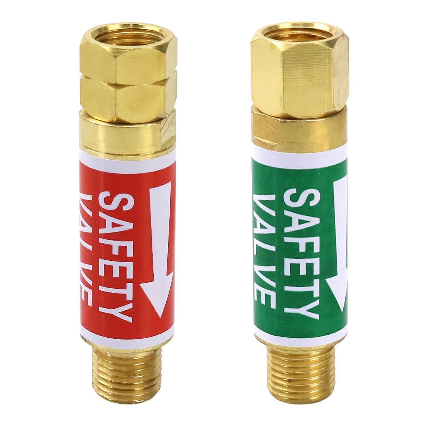 Oxy Acetylene Flashback Arrestor Set 9/1618 B Size with Safety OneWay Check Valve Copper