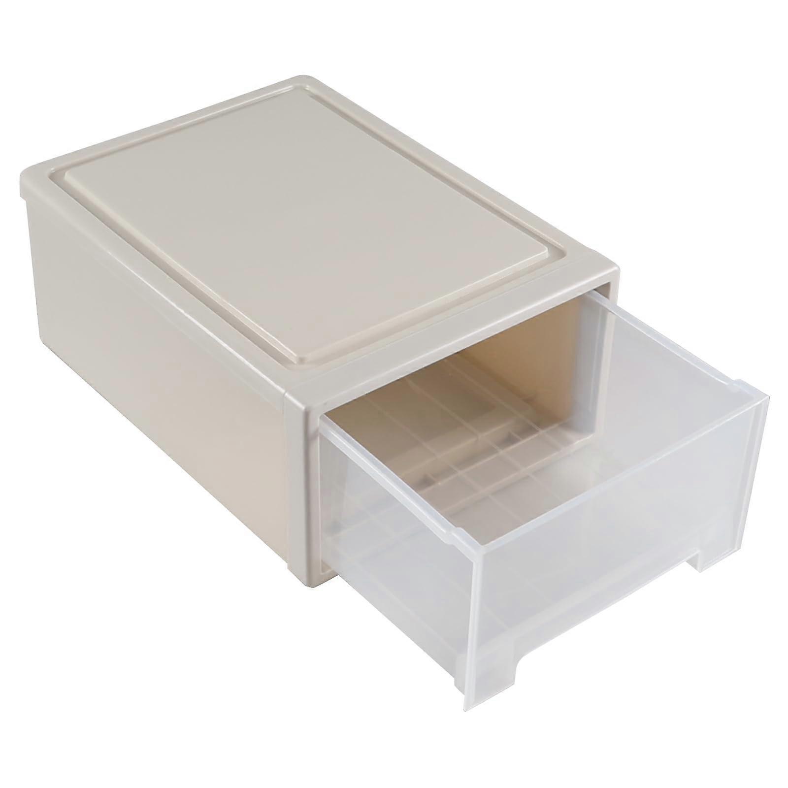 Plastic Storage Drawers 18 Quarts Stackable SpaceSaving Organizer with Removable Drawers 1 Pack