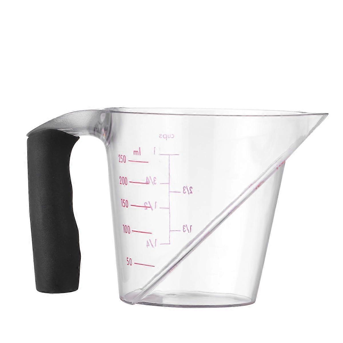 250ml Plastic Measuring Cup with Clear Graduated Markings for Kitchen Baking and Liquid Measuring