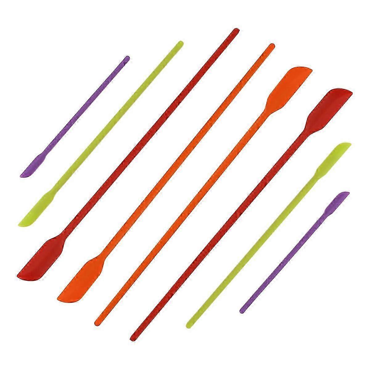 8 Pack Silicone Makeup Drop Spatula Scrapers Jar Scraper for Kitchen