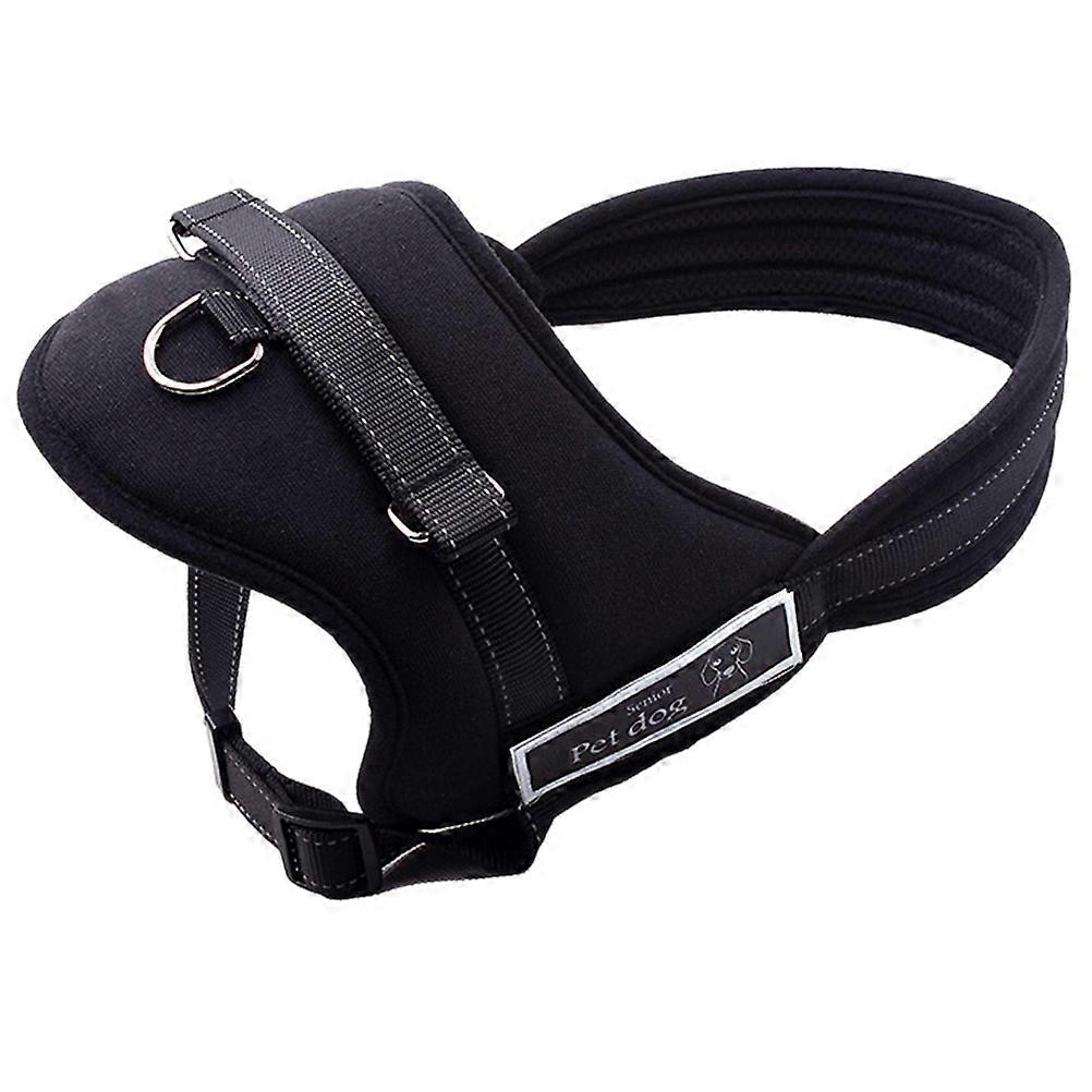 Chest Straps Dog Harness Vest for Secure Control Black Design