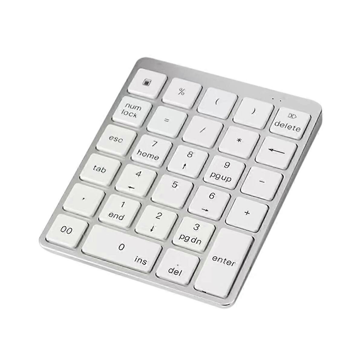 Bluetooth Numeric Keyboard 28Keys Portable Wireless Keyboard for Tablet PC Laptop Rechargeable Numpad Digital