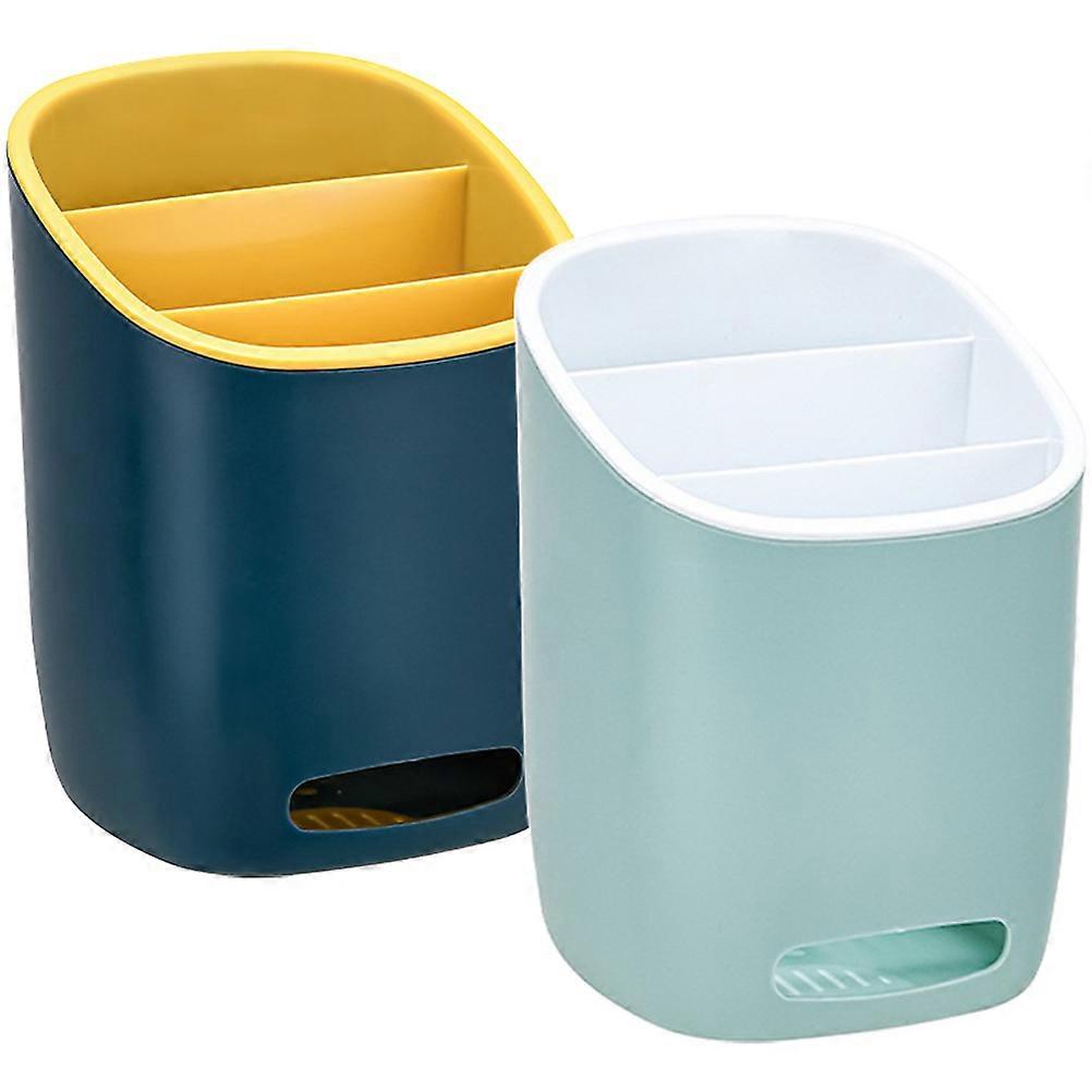 Plastic Utensil Holder Kitchen Tool for Cutlery Storage 2Pcs Holder