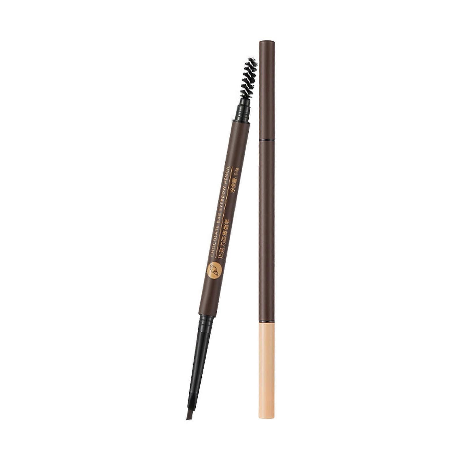 Waterproof Eyebrow Pencil with Brush, Long Lasting Triangular Tip Brow Pencil Dark Brown One Size