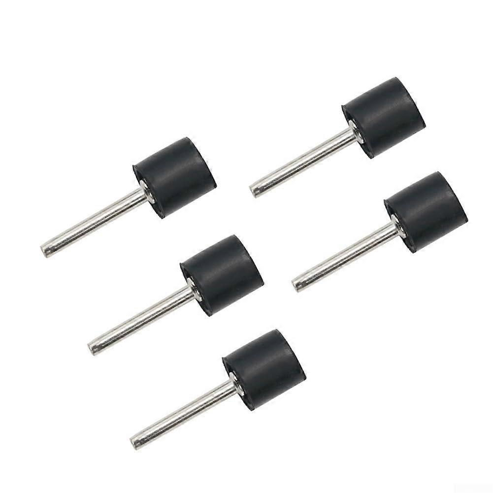 5 Pack Rotary Tool Sanding Mandrels 1/8 Inch Shank Rubber Drum Sander Attachment Multiple Sizes