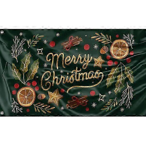 Merry Christmas Flag Pattern 390