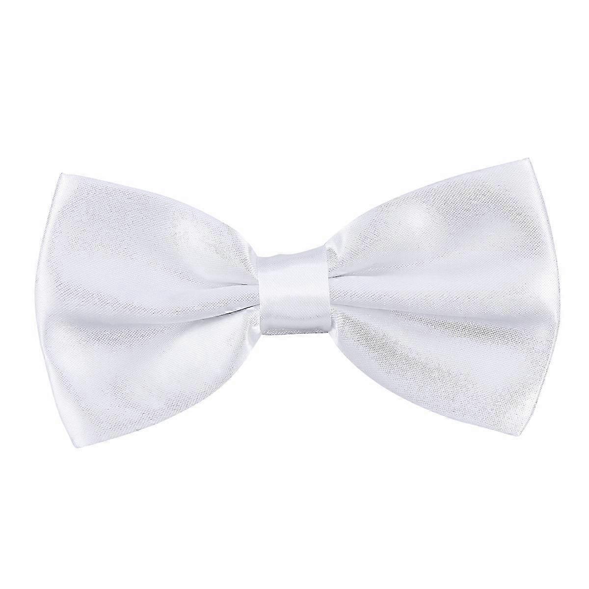 Adjustable Bow Tie Men's Polyester Silk Bowknot Ties for Celebration 2Pcs