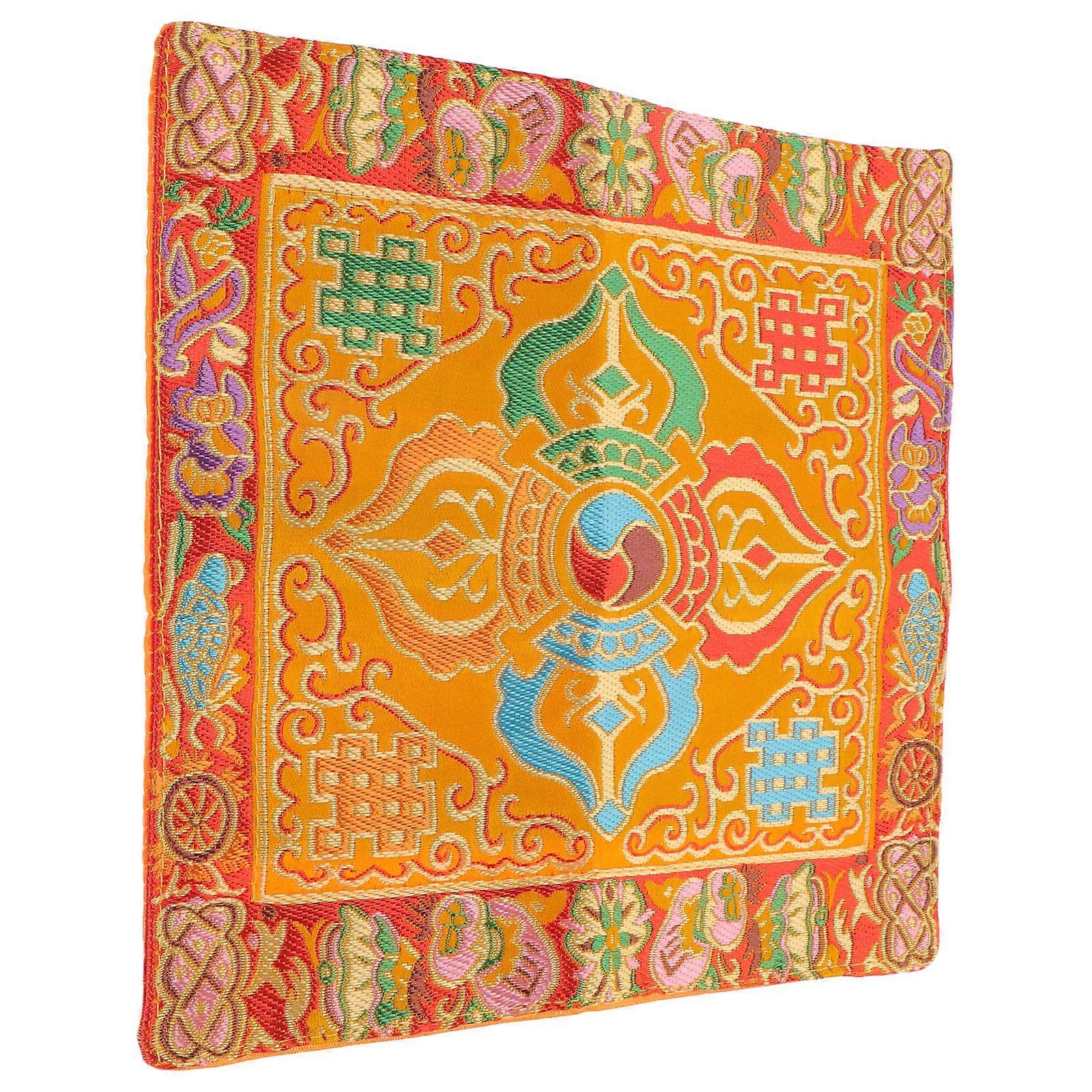 Brocade Embroidery Cloth for Buddhist Scripture Wrapping 5Pcs Collection