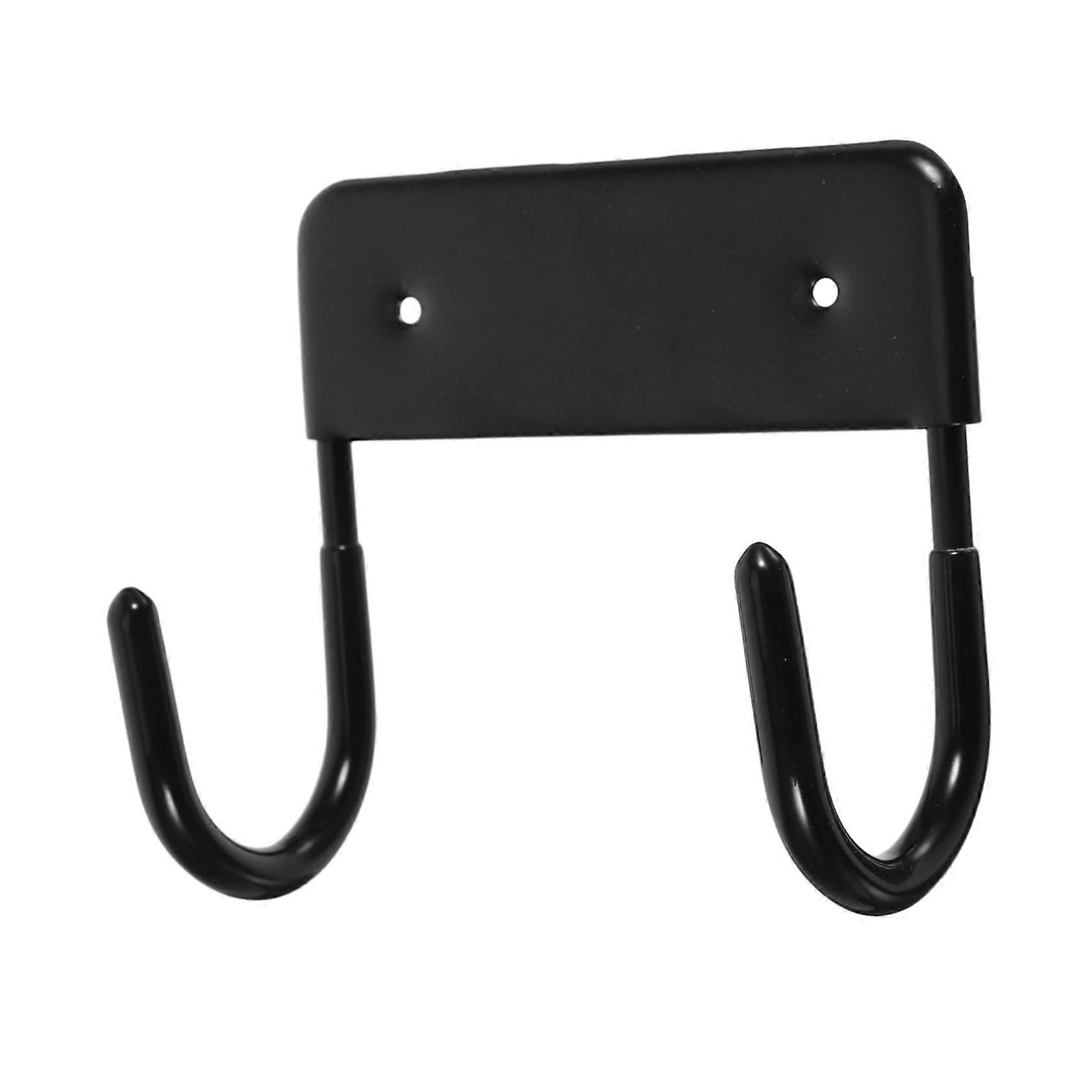 Ironing Board Holder Wall Mounted Rack with Hooks, Dual Storage for Laundry Room, Black