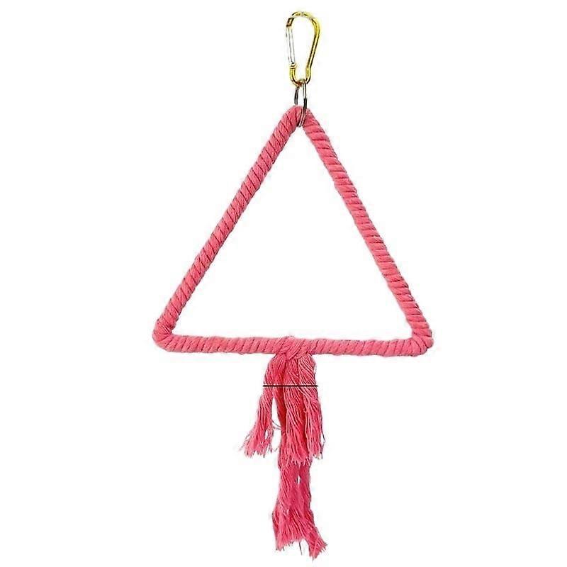 Bird Toys for Parakeets and Cockatiels, Interactive Foraging Design, Pink Triangular Shape
