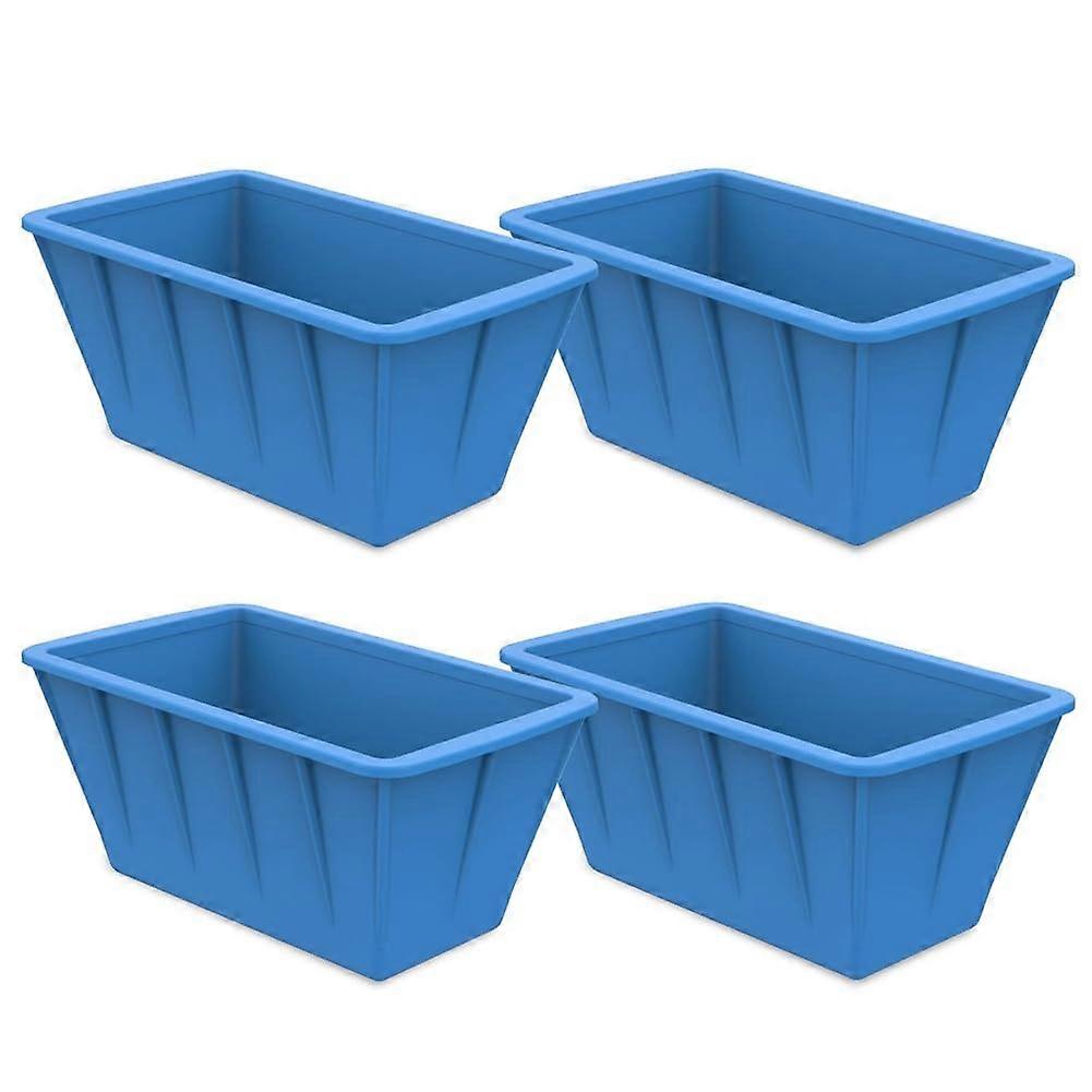 Large Silicone Ice Cube Molds 4 Pack Reusable Extra Large Ice Blocks for Freezer and Ice Baths Blue