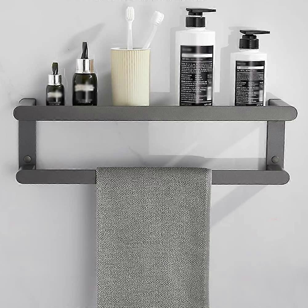 Shower Caddy Corner Shelf Rustproof Aluminum Bathroom Organizer 50cm Wall Mounted Storage