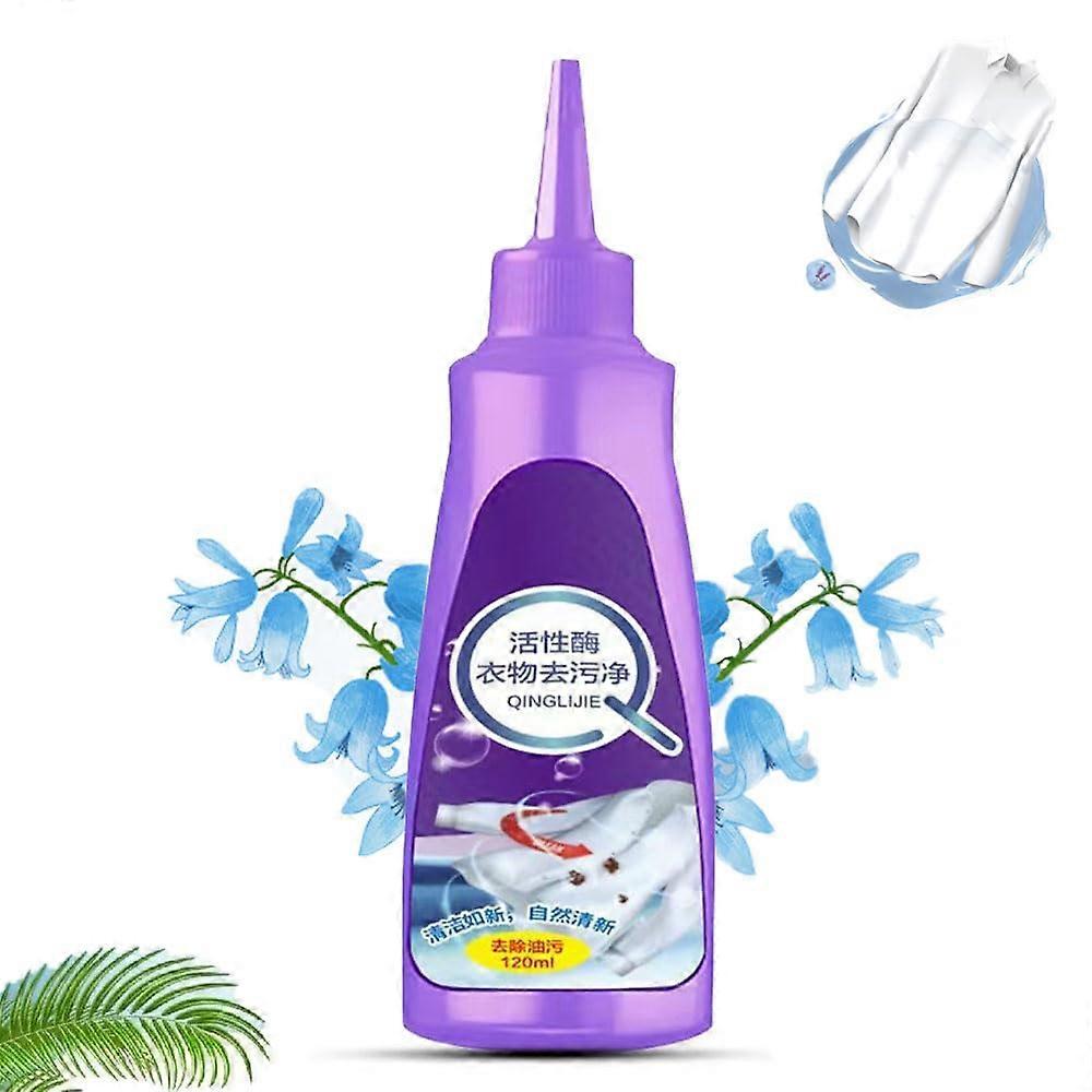 Active Enzyme Laundry Stain Remover Spray for Clothes Oil and Grease, Quick Compact 1Pcs