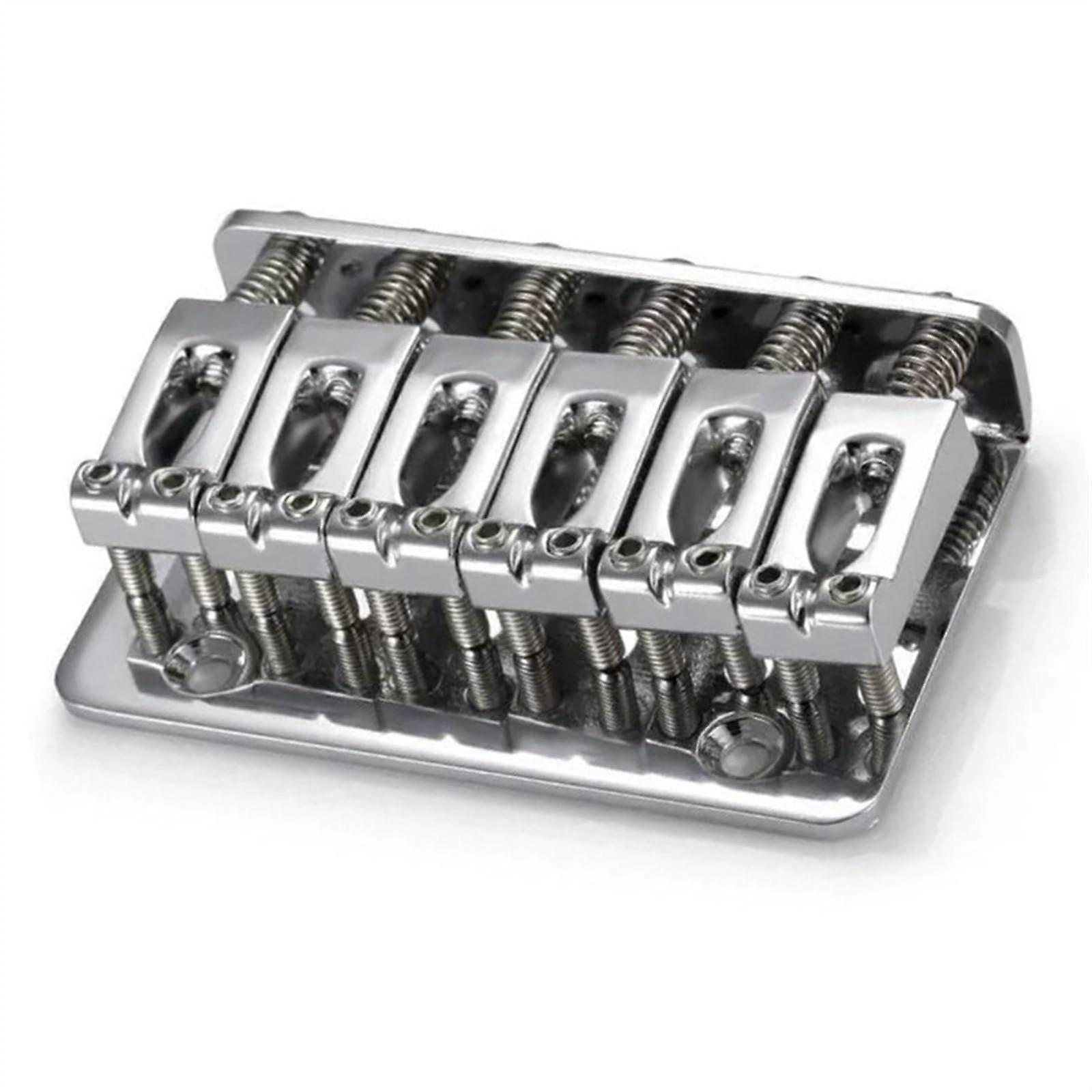 6 Saddle Hardtail Electric Guitar Bridge 65mm  Load Replacement with Screws, Precise Intonation Control