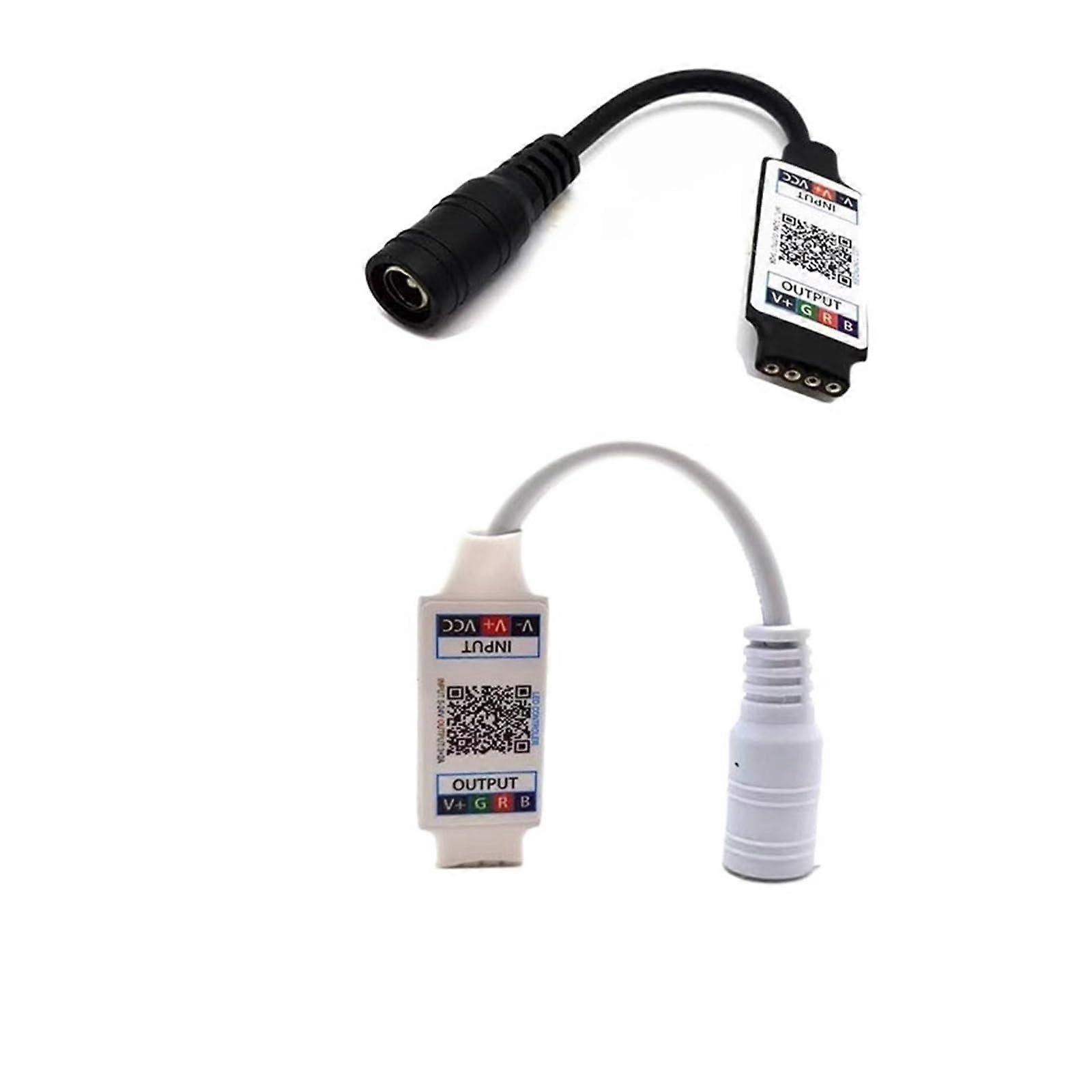 Bluetooth LED Controller with Music Sync, Smart App Control for 524V RGB Strip Lights, Black