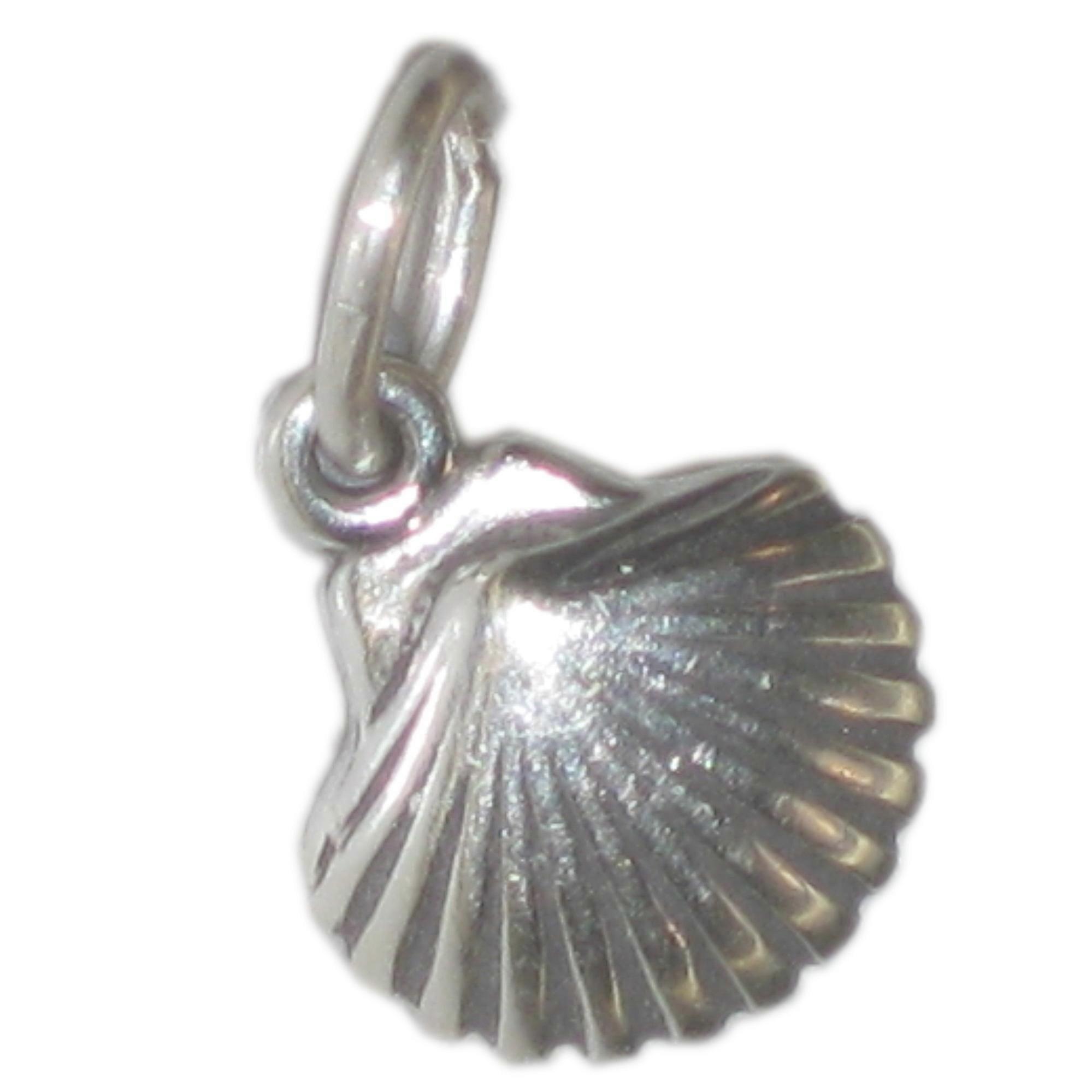 Seashell Sea shell Tiny sterling silver charm .925 x 1 Sea Shell Shells