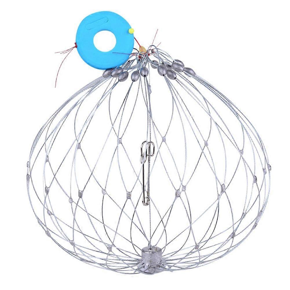 Foldable Stainless Steel Crab Fishing Net with Automatic Open Close for Compact Storage