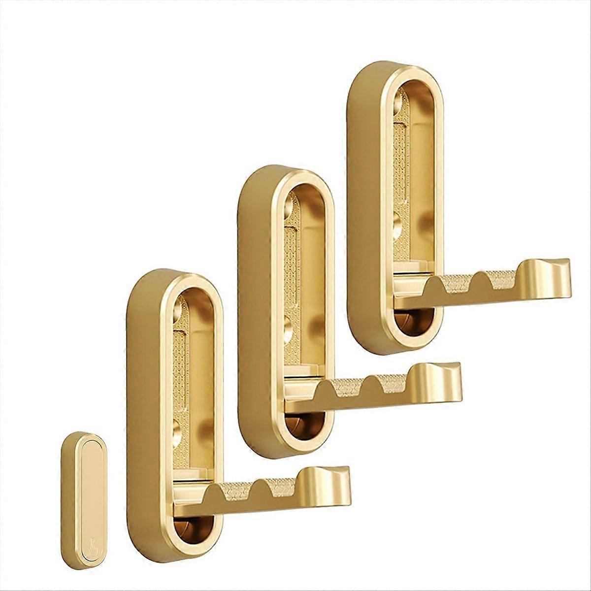 No Drill Suction Wall Hooks Gold