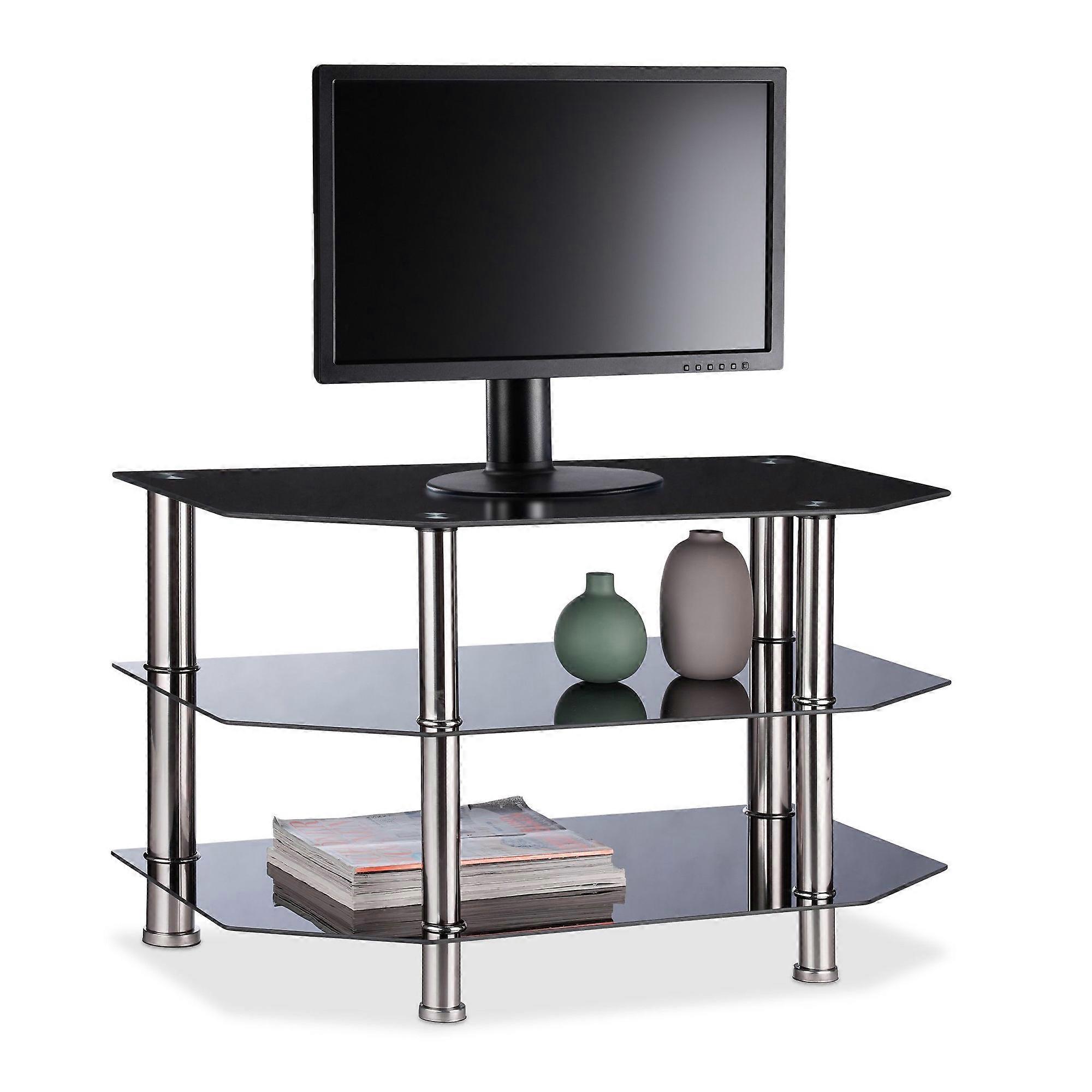 TV Stand Black Glass