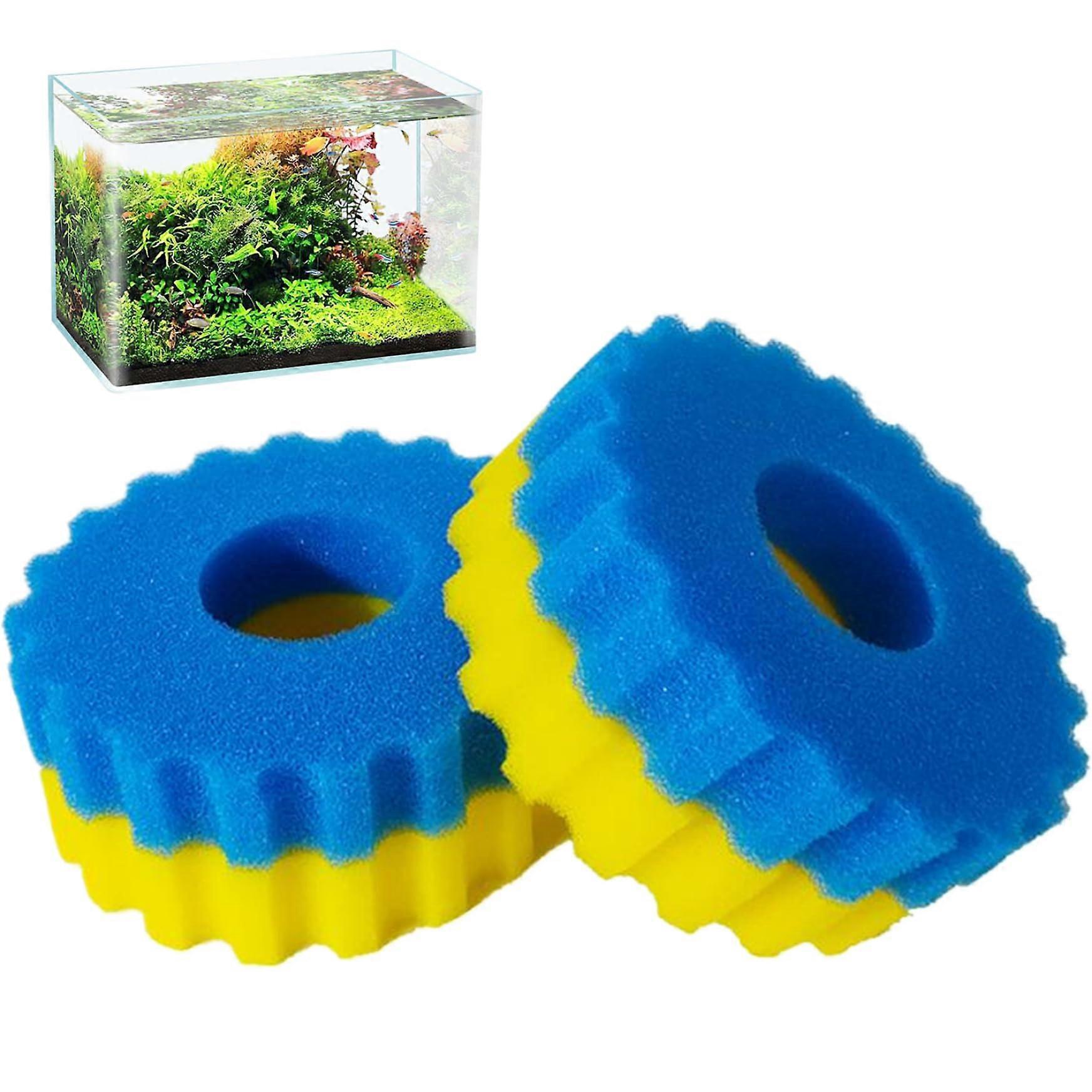 4PCS Aquarium Sponge Filter Replacement for Fish Tank and Pond, Effective Debris Filtration