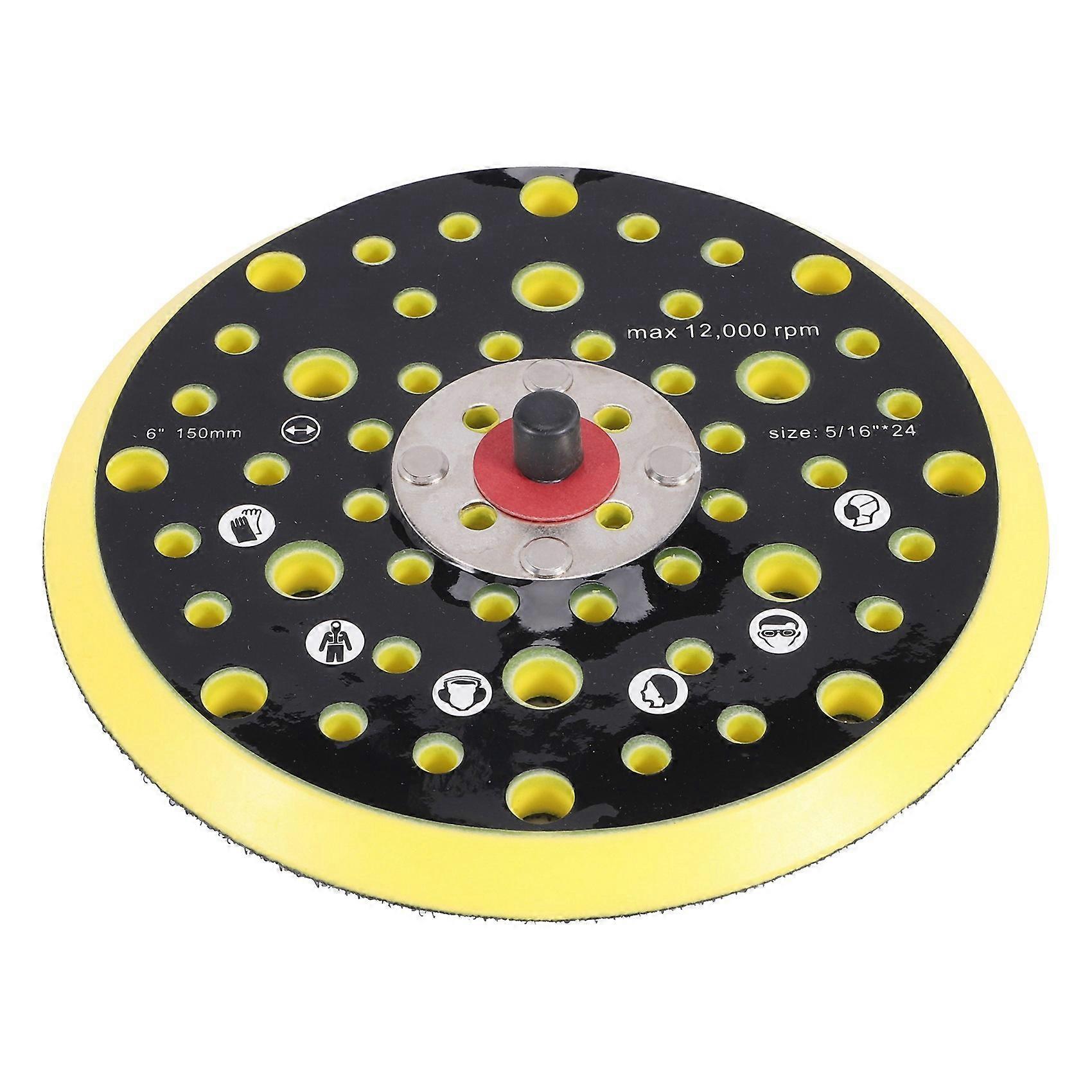150mm 5/16 Thread 52 Hole Medium Density Random Orbital Sander Hook & Loop Backing Pad Compatible with Mirka CEROS DEROS