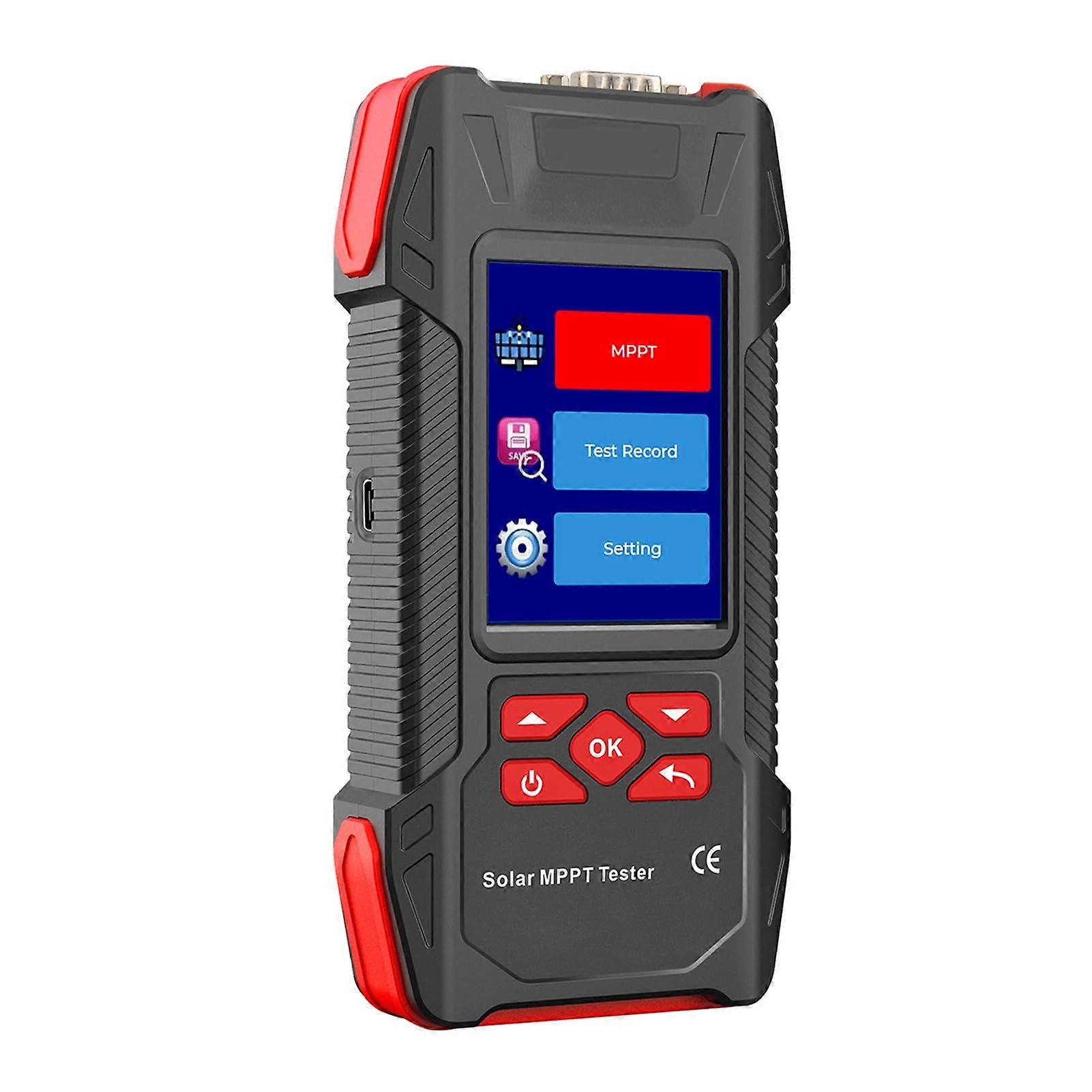 Solar MPPT Tester 3.2 Inch Screen 90V 40A Portable Solar Panel Analyzer with Overvoltage Protection