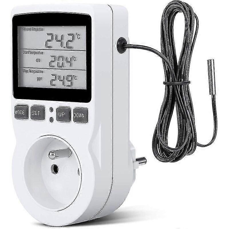 Digital Temperature Controller Heating Cooling Thermostat Socket 230v Lcd Temperature Controller For Greenhouse Farm Temperature Controller/terrarium